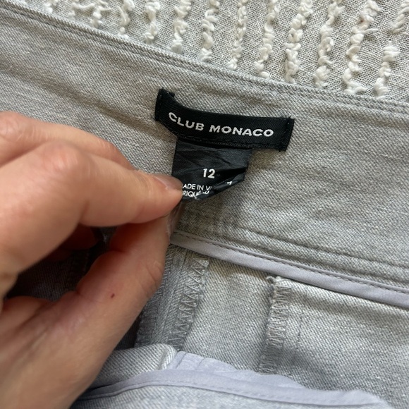 Club Monaco Grey Wide Leg Pants Size 12 High Waist Trousers Gray - Picture 5 of 9